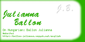 julianna ballon business card